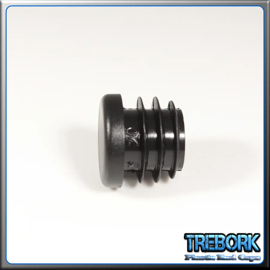 20mm black round end caps 5 - Trebork