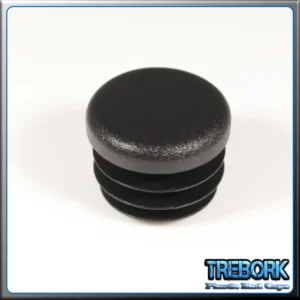 22mm black round end caps 2 - Trebork