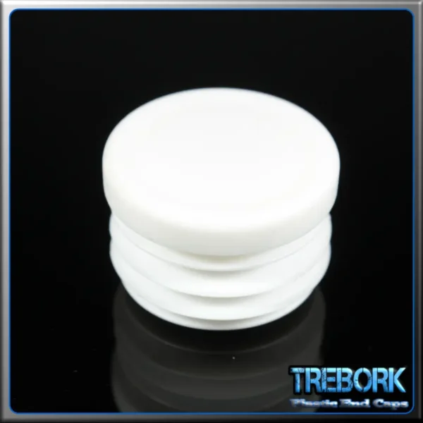 28mm white round end caps 1 - Trebork
