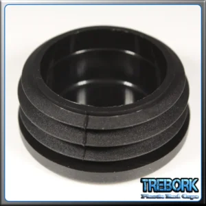 45mm black round end caps 2 - Trebork