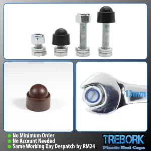 m8 nut and blots cover brown - Trebork