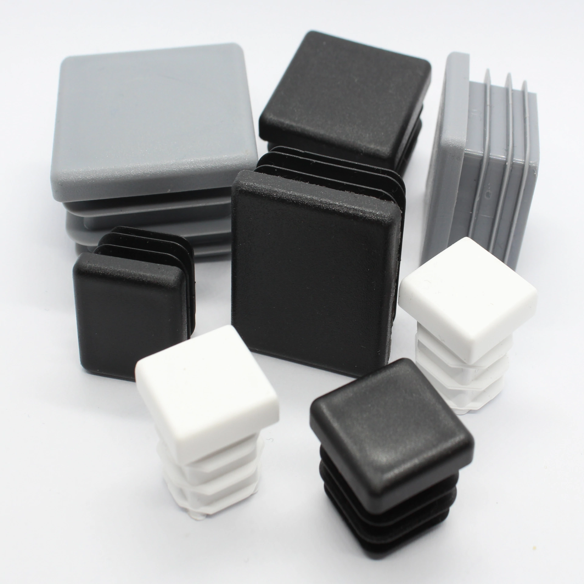 Square Plastic End Caps Ribbed Inserts For Box Hollow Sections Profiles Square Plastic End Caps Ribbed Inserts For Box Hollow Sections Profiles