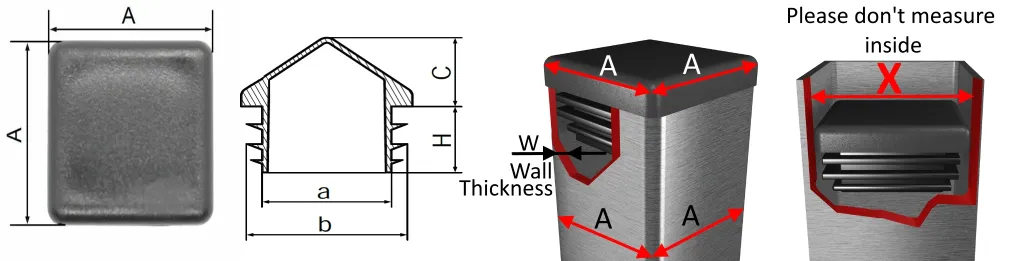 square pyramid end caps1 - Trebork